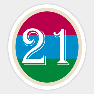 21 Years Sticker